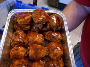 competition-style BBQ Chicken Thighs