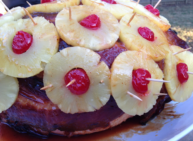 Pineapple Glazed Smoked Whole Ham