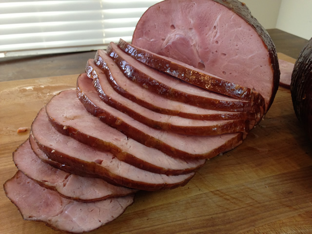 Smoked Pit Ham Carved