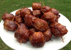 Bacon Wrapped Meatball Smoked