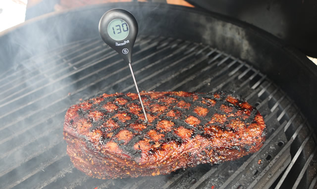 Grilled London Broil Recipe on Big Green Egg