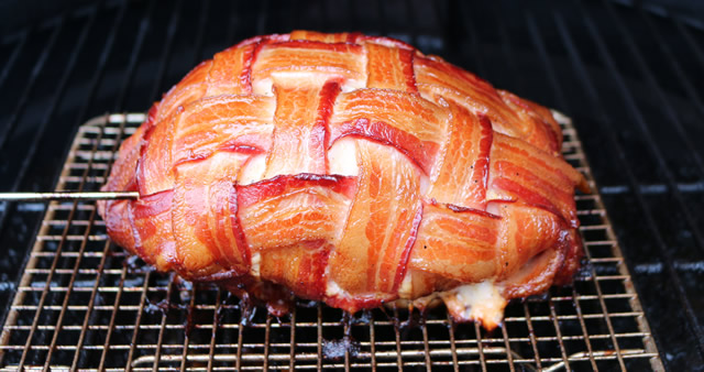 smoked bacon wrapped turkey breast 