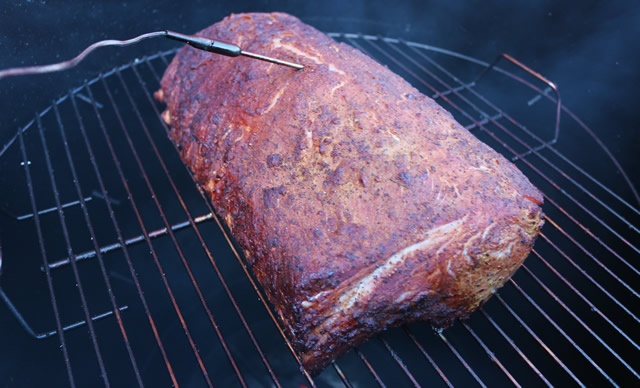 pork prime rib in smoker