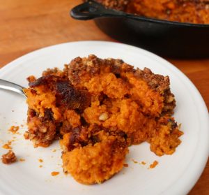 Sweet Potato Casserole Recipe cooked on the Grill
