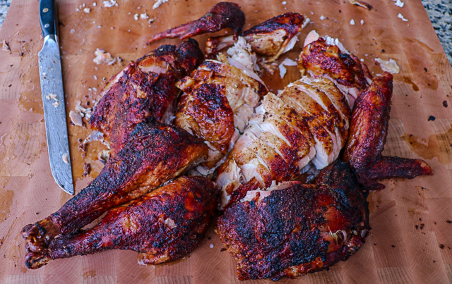 Sliced Spatchcock Smoked Turkey