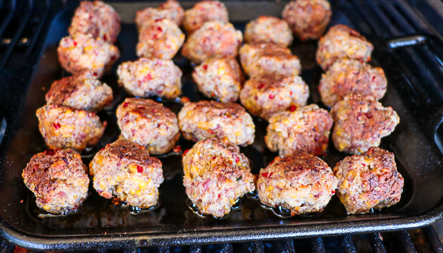 Smoked Spicy Sausage & Cheese Balls
