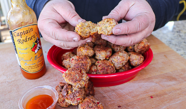 spicy sausage & cheese balls