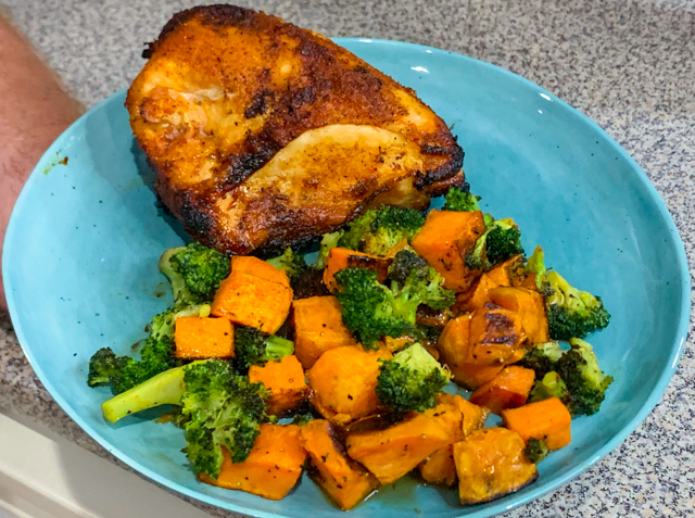 Chicken Breast w/ Honey Dijon Broccoli & Sweet Potato