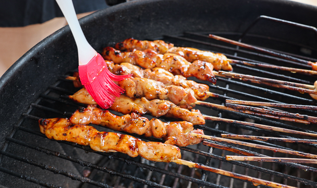 Brown Sugar Bourbon Chicken Skewers