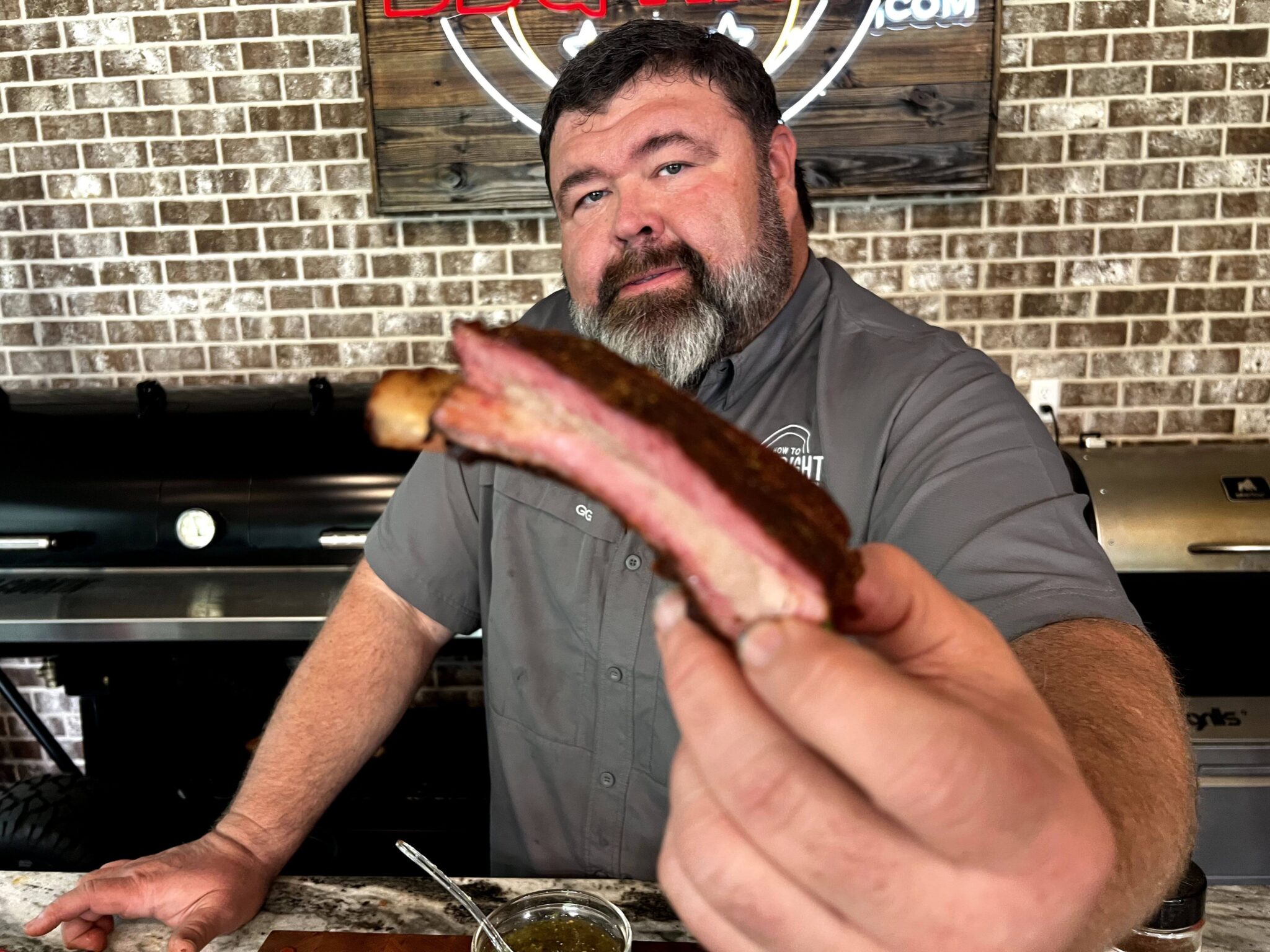 Malcom Cooking Ribs HowToBBQRight-Barbecue Recipes